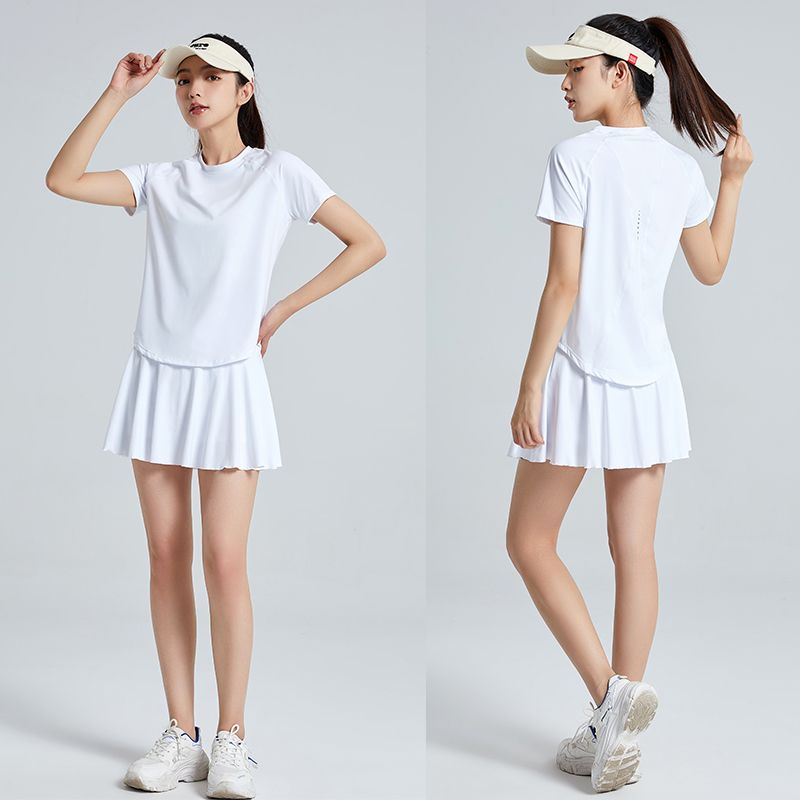 Badminton Outfit - 2-teiliges Tennisrock-Set für Damen, Sommer-Sportanzug, Fitness-Top