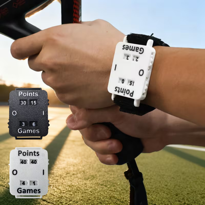 Badminton Score Counter - Tragbares Cricket-Tennis-Padel-Scoreboard-Armband, Sofortiger Punktezähler ohne Speicherverlust