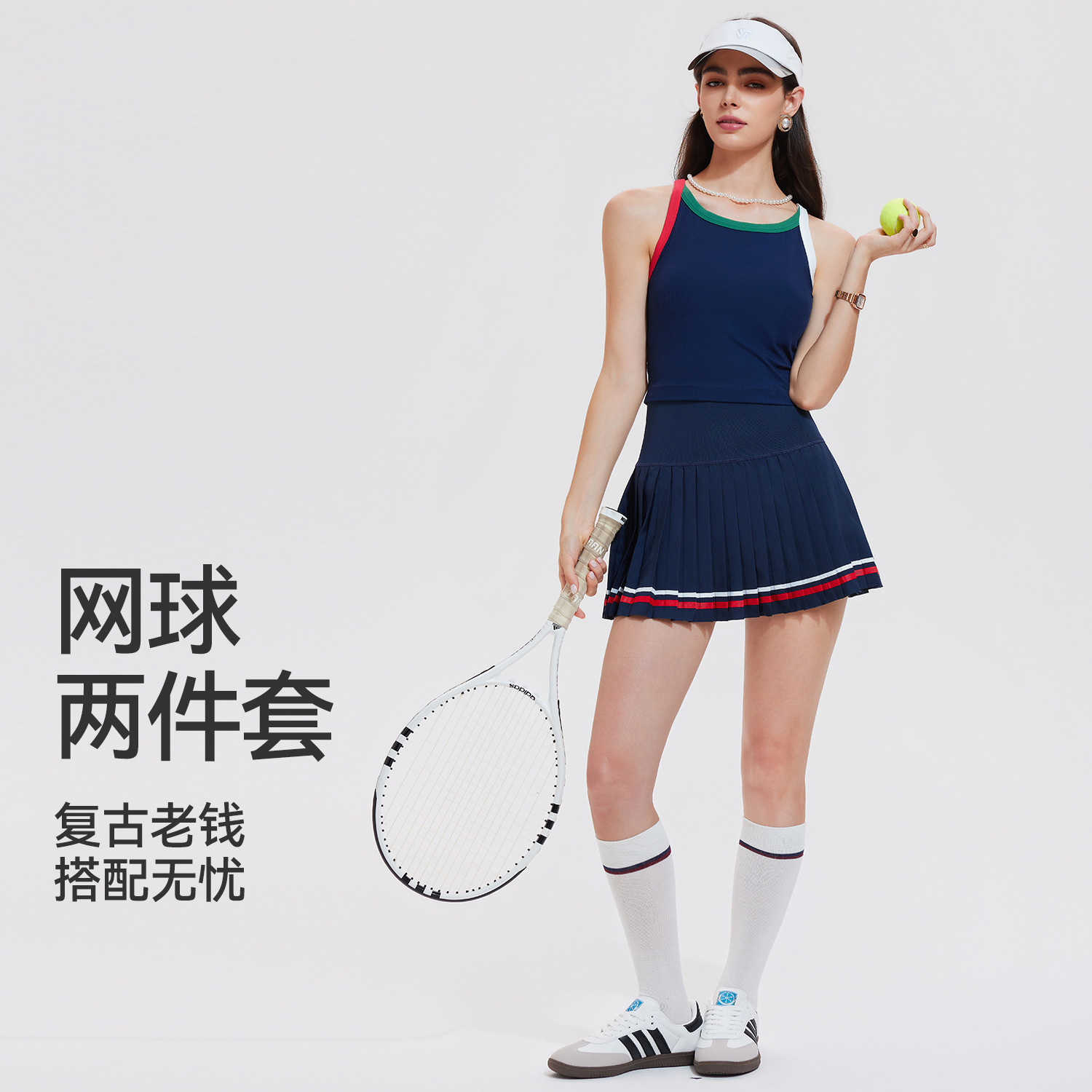 Badminton Outfit - Caijue Damen Tennis-Outfit-Set: Stoßfestes Yoga-Top, Elastisches