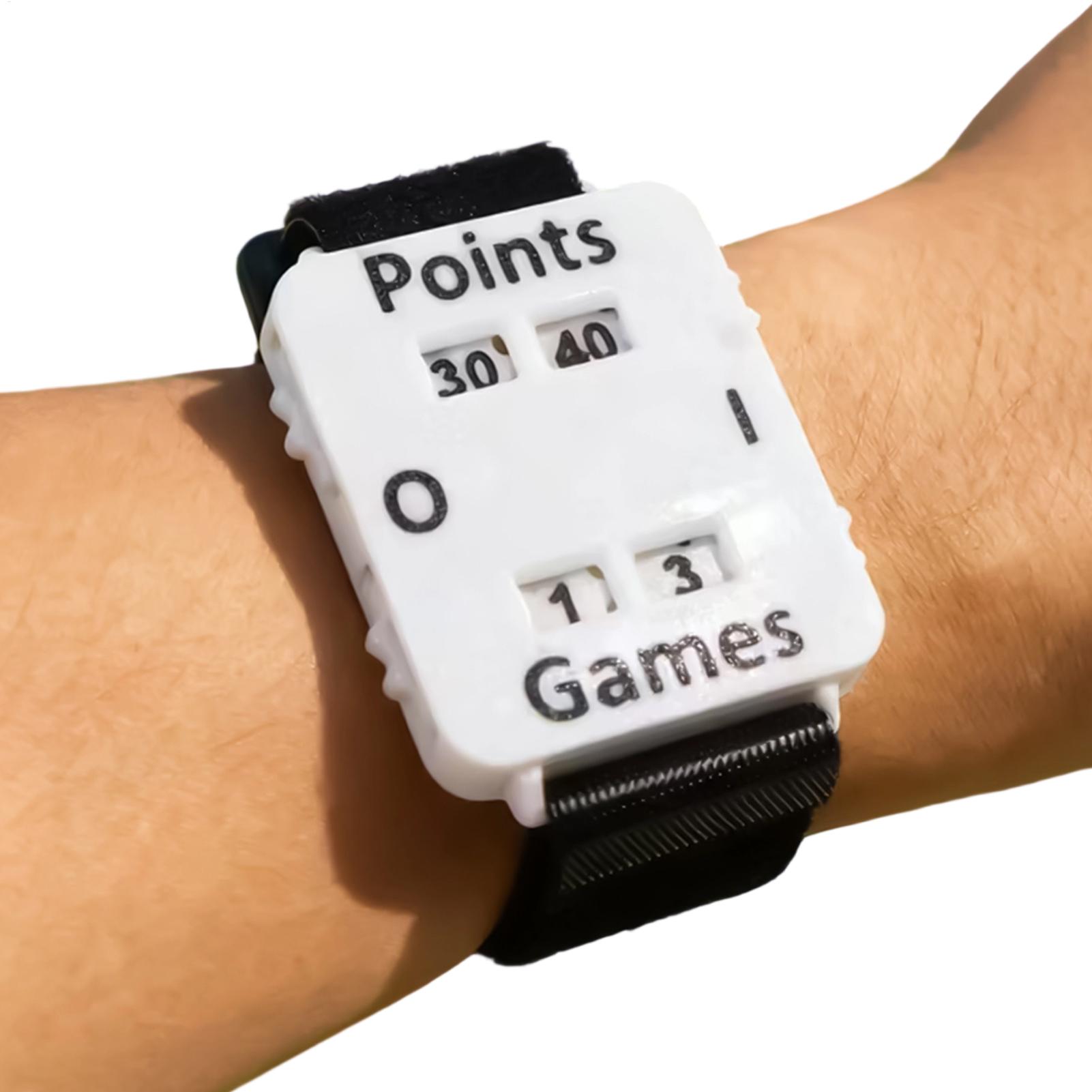 Badminton Score Counter - Tragbares Cricket-Tennis-Padel-Scoreboard-Armband, sofortiger Punktezähler ohne Speicherfehler,