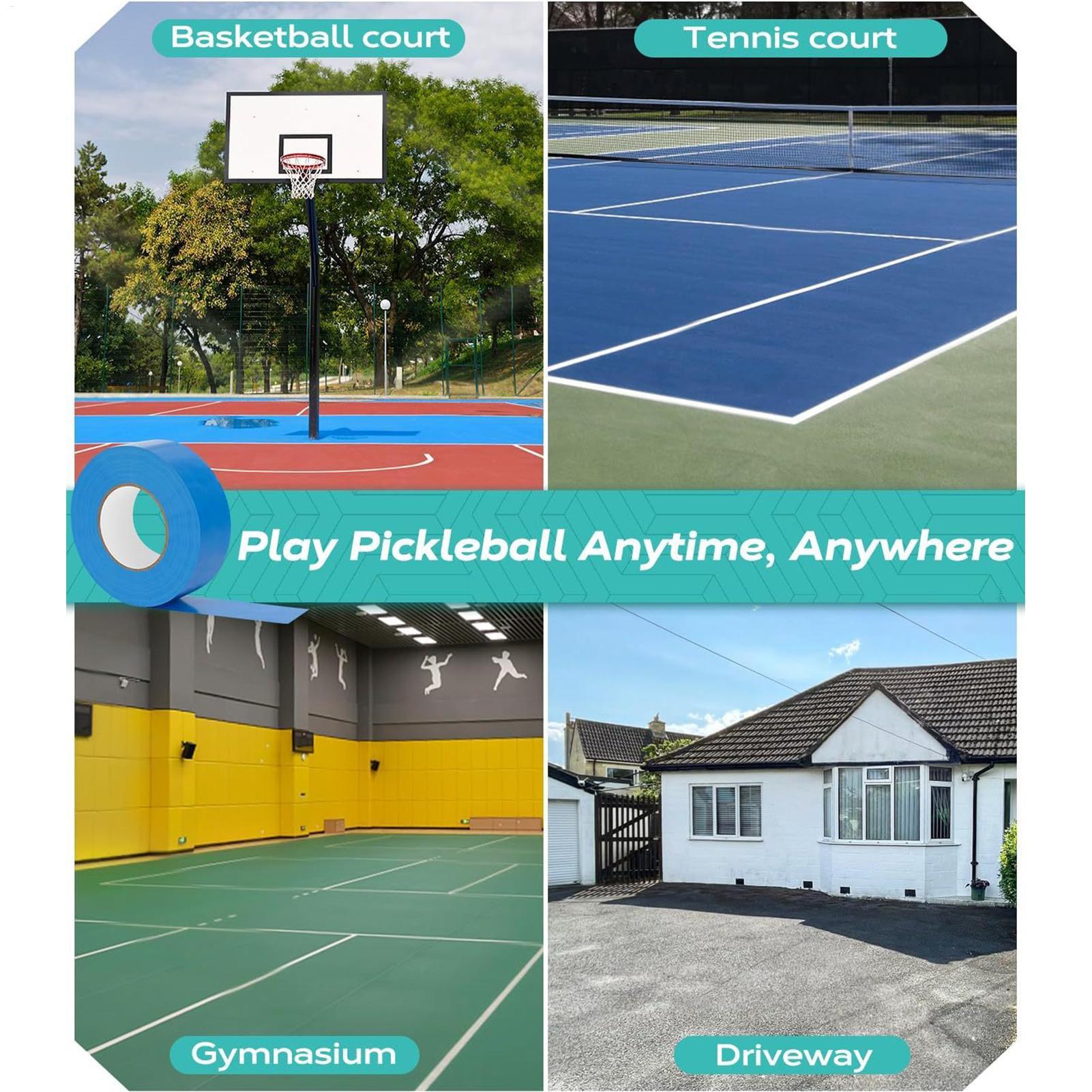 Badminton Outdoor - Pickleball-Klebeband, 0,16 x 164 Fuß, flexible