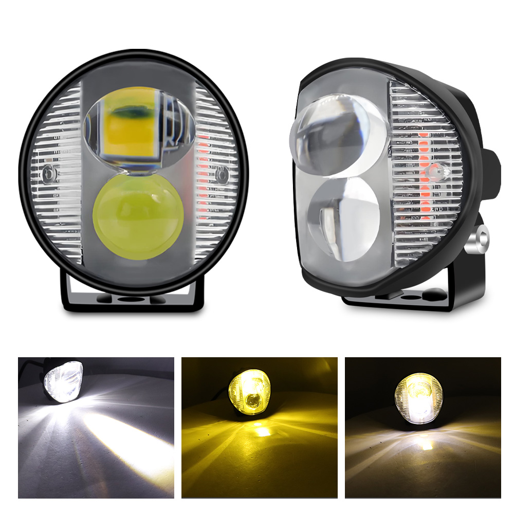 Badminton Flash - Motorrad LED-Blitzlicht Nebelscheinwerfer Zusatzscheinwerfer 4-Farben-Licht für