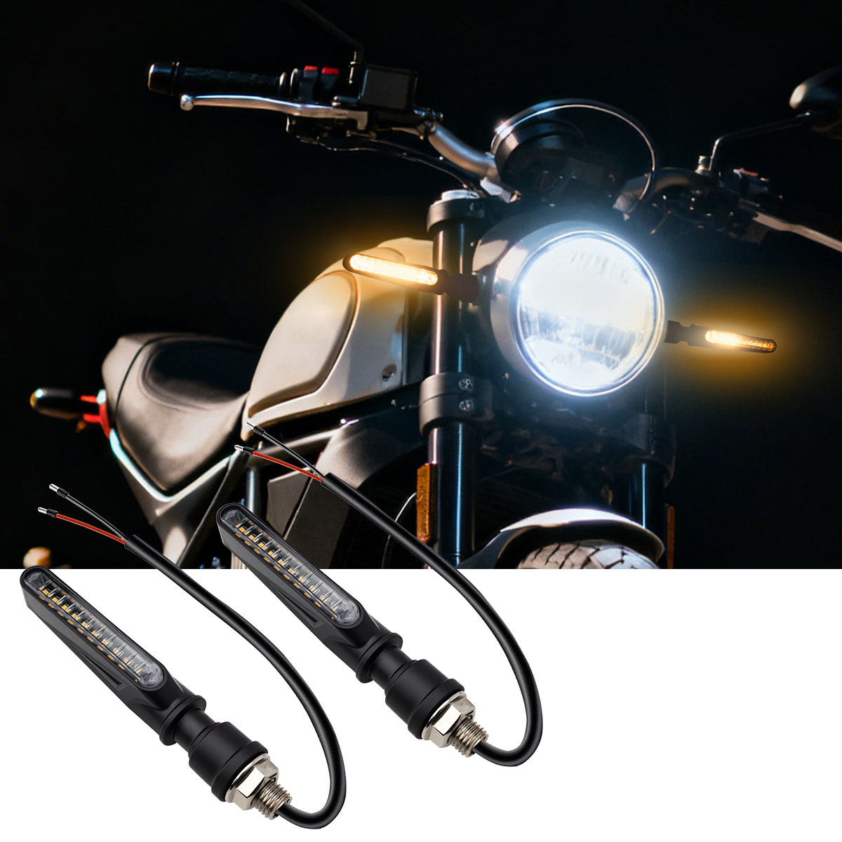 2PCS Universal LED Motorrad Bl – Badminton Flash Bewertung und Preis