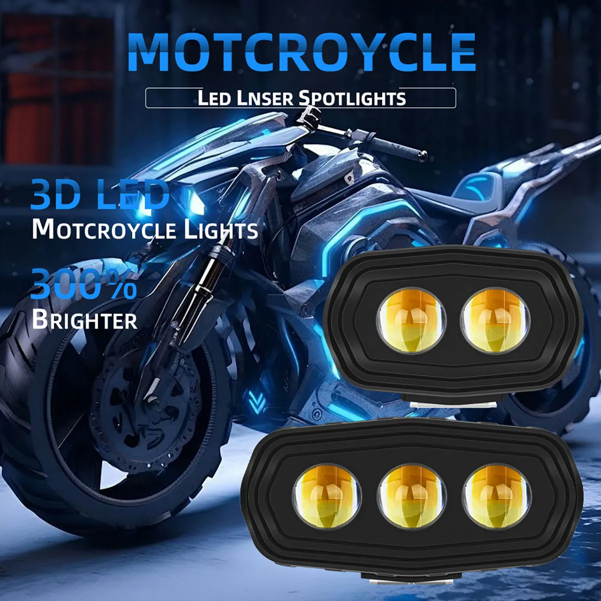 3-LED-Scheinwerfer für Motorrä – Badminton Flash Bewertung und Preis